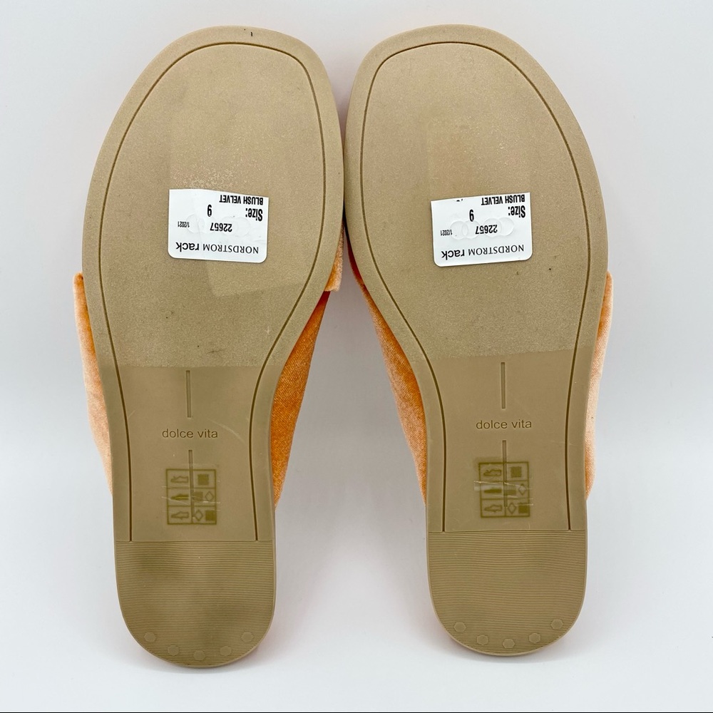 Dolce Vita Golda Knotted Blush Velvet Slipper - Picture 10 of 15
